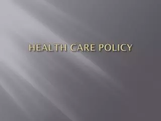 health care policy