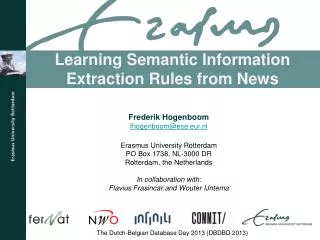 Learning Semantic Information Extraction Rules from News