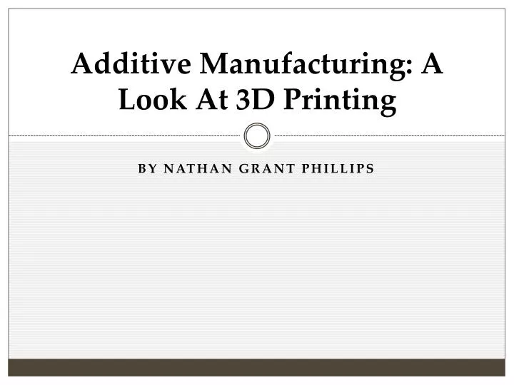 additive manufacturing a look at 3d printing