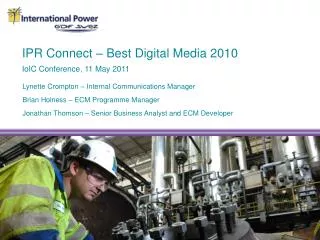 IPR Connect – Best Digital Media 2010