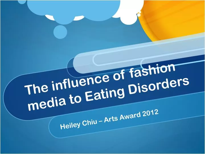 the influence of fashion media to e ating disorders