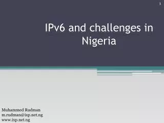 IPv6 and challenges in Nigeria