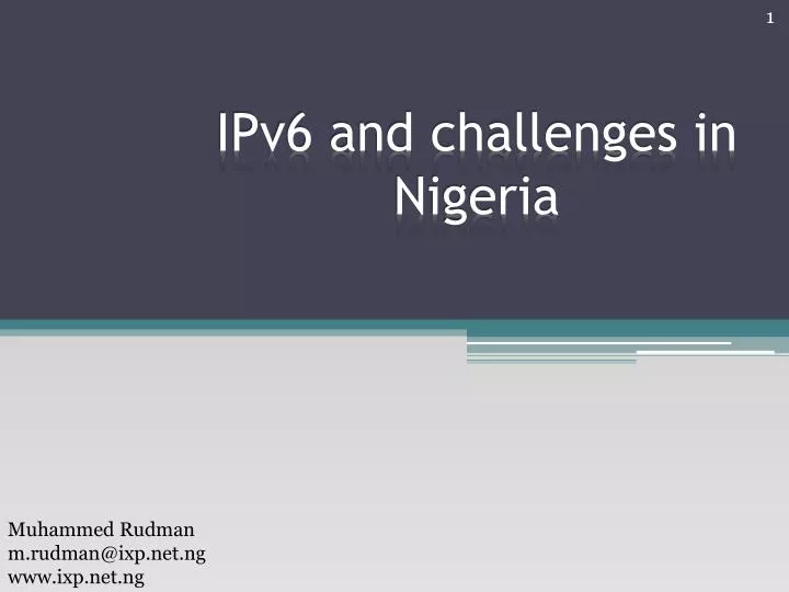 ipv6 and challenges in nigeria