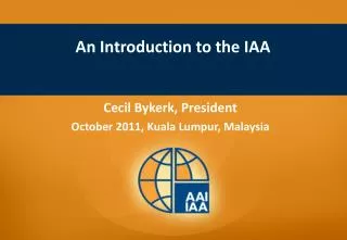 An Introduction to the IAA