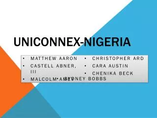 Uniconnex -Nigeria