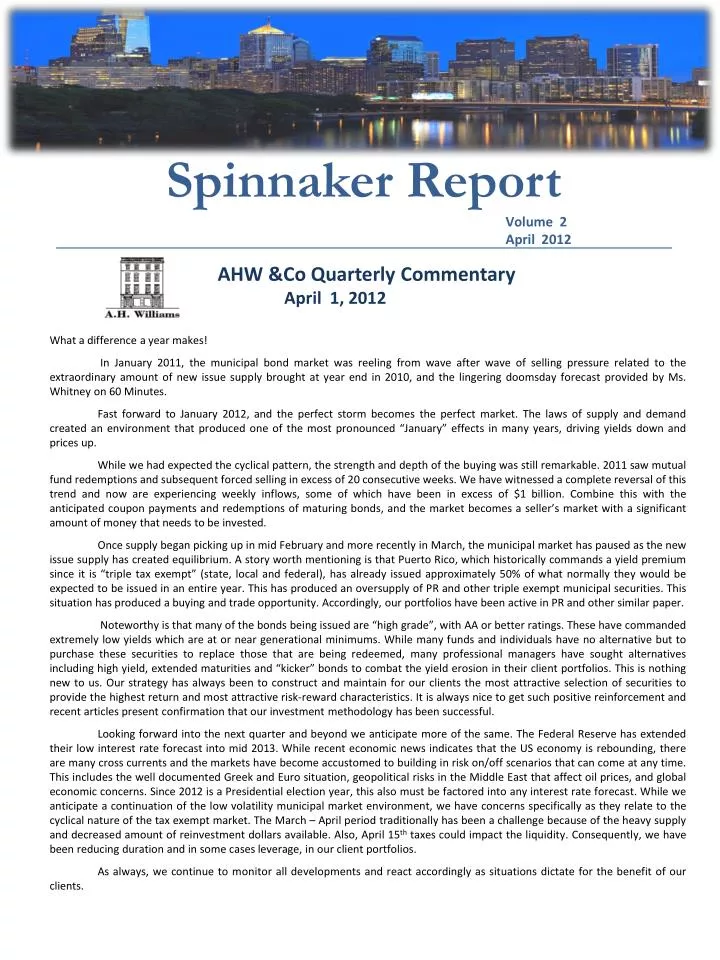 spinnaker report