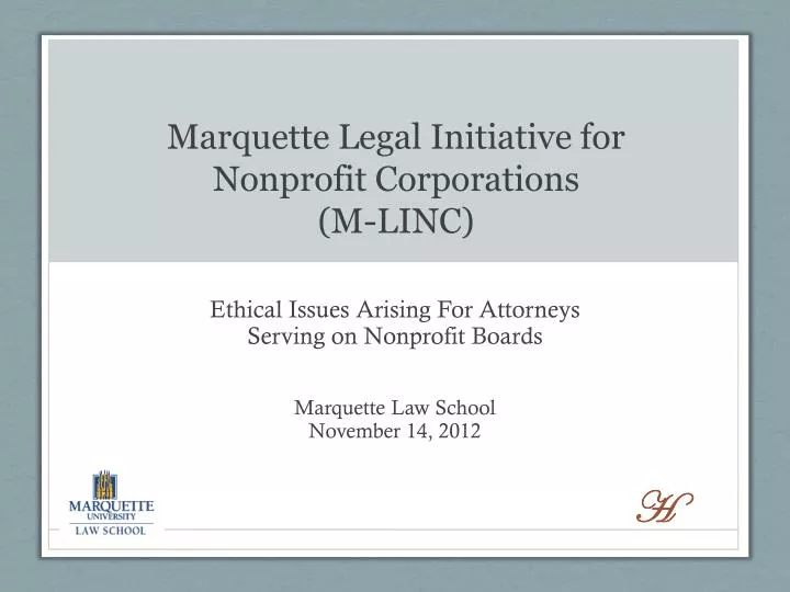 marquette legal initiative for nonprofit corporations m linc