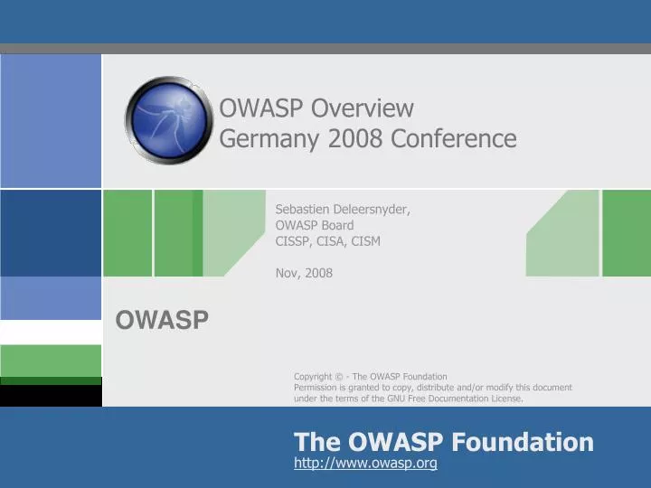 owasp overview germany 2008 conference