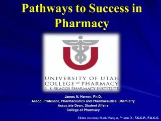Pathways to Success in Pharmacy