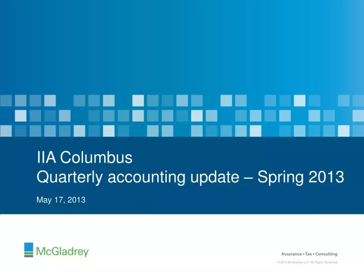 iia columbus quarterly accounting update spring 2013