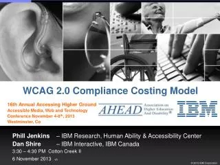 WCAG 2.0 Compliance Costing Model