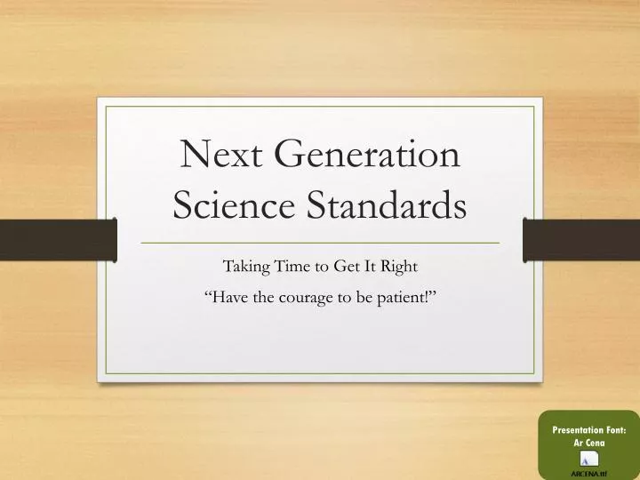 next generation science standards