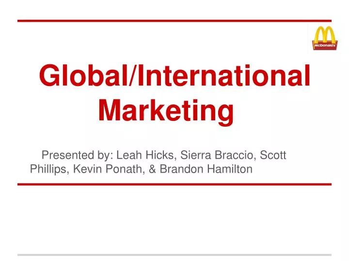 global international marketing
