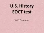 U.S. History EOCT test - slide 1