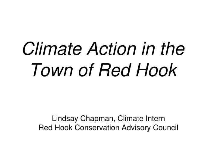 climate action in the town of red hook