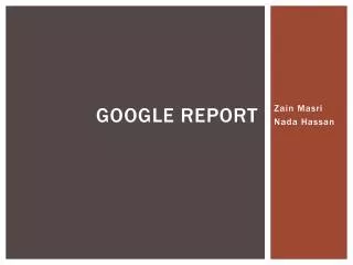 Google Report