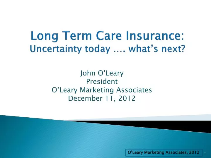 long term care insurance uncertainty today what s next