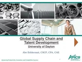 Global Supply Chain and Talent Development University of Dayton