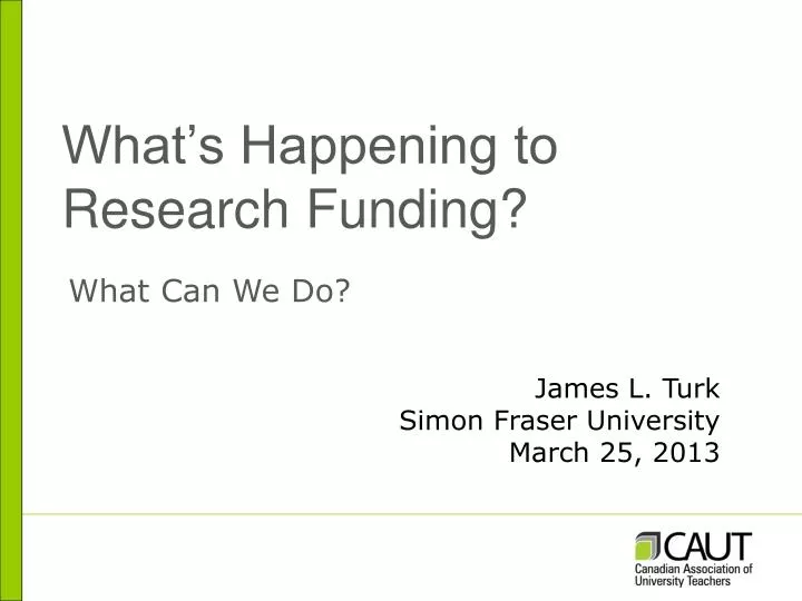 what s happening to research funding