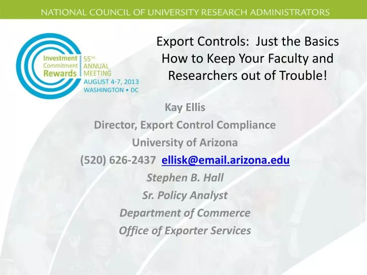 export controls just the basics how to keep your faculty and researchers out of trouble