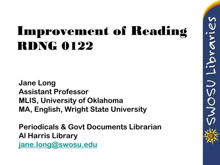 improvement of reading rdng 0122