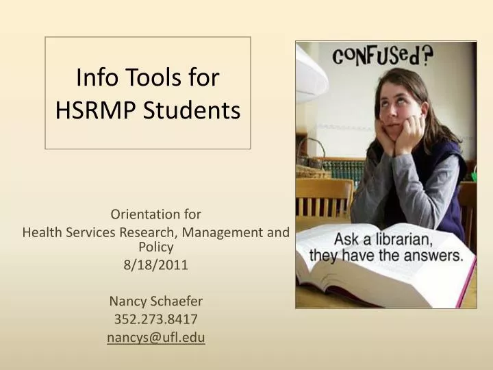 info tools for hsrmp students
