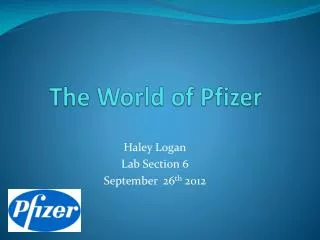 The World of Pfizer