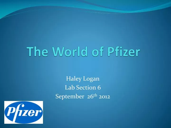the world of pfizer