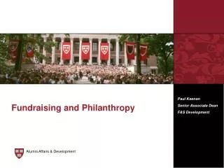 Fundraising and Philanthropy