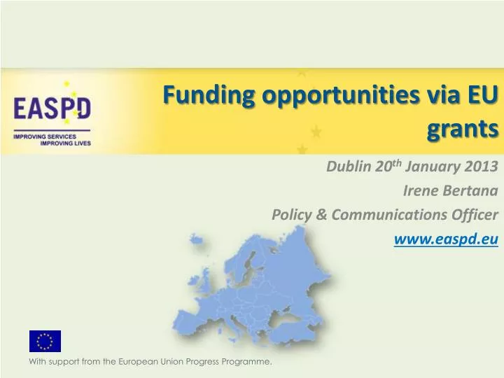 funding opportunities via eu grants