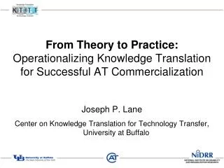 From Theory to Practice: Operationalizing Knowledge Translation for Successful AT Commercialization