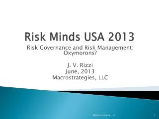 Risk Minds USA 2013