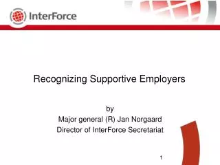 R ecognizing Supportive Employers