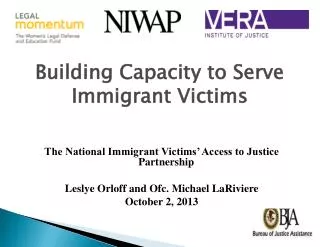 Building Capacity to Serve Immigrant Victims