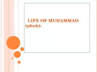 LIFE OF MUHAMMAD ( pbuh ):