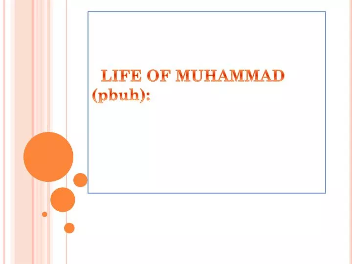life of muhammad pbuh