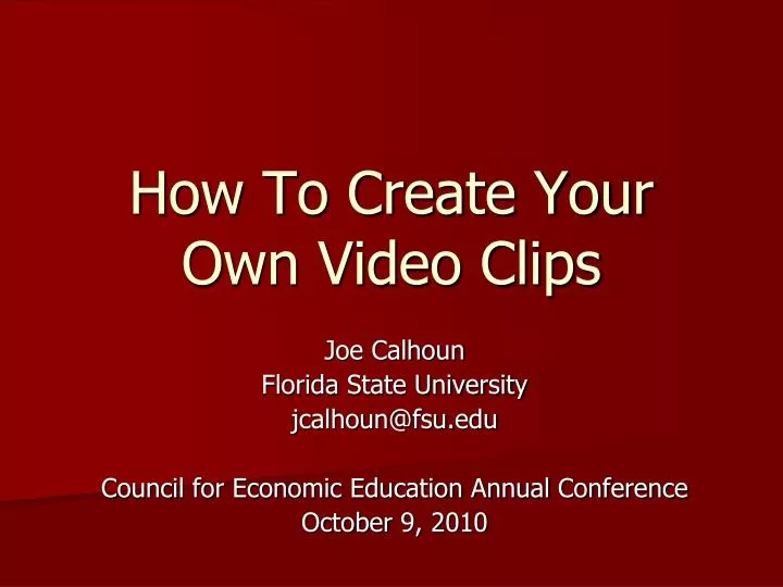 how to create your own video clips