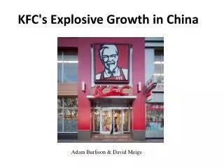 KFC's Explosive Growth in China