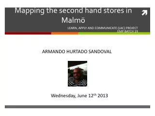 Mapping the second hand stores in Malmö