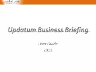 User Guide 2011