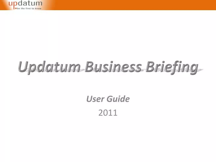 user guide 2011