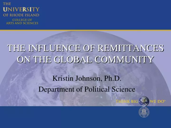 the influence of remittances on the global community