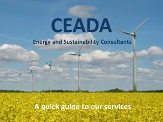 CEADA Energy and Sustainability Consultants