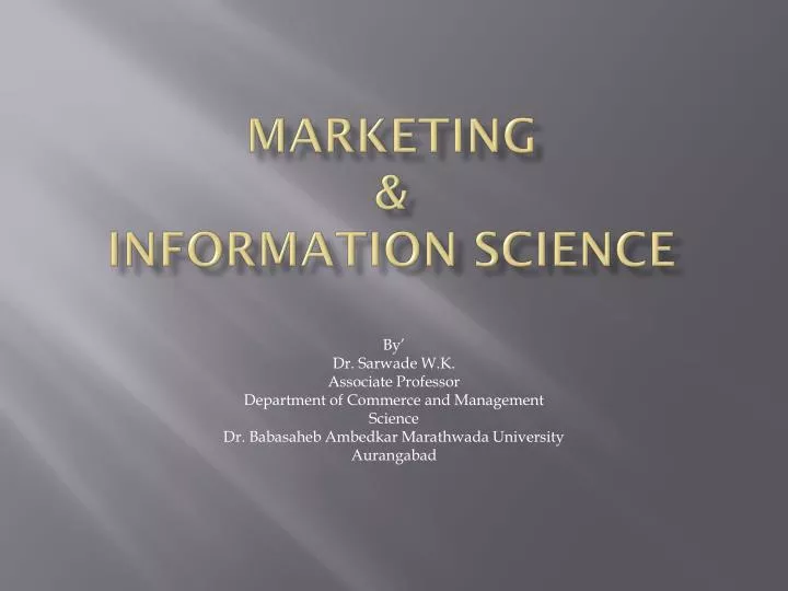 marketing information science