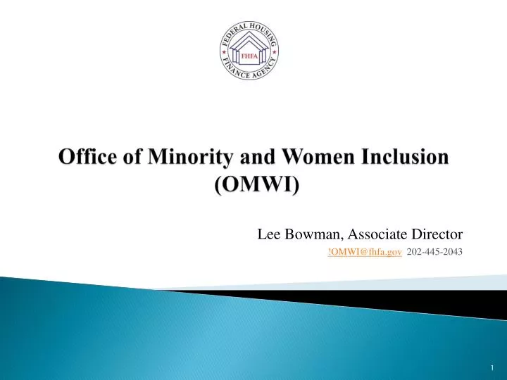 office of minority and women inclusion omwi