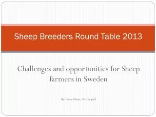 Sheep Breeders Round Table 2013