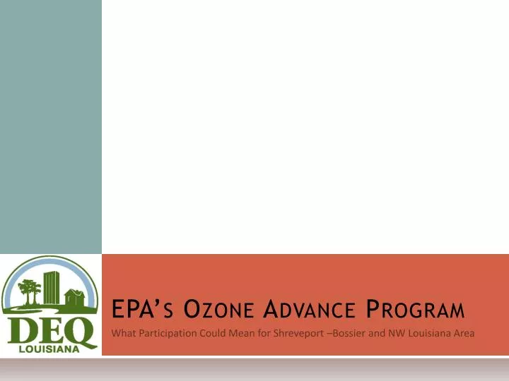 epa s ozone advance program