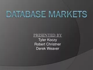 Database Markets