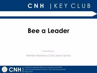 Bee a Leader