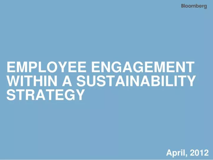 employee engagement within a sustainability strategy